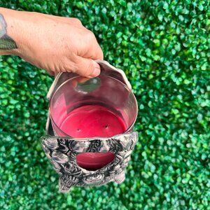 Vintage Pewter Jar Candle Holder Fruit Carson Yankee Candle Decór Vintage Pewter